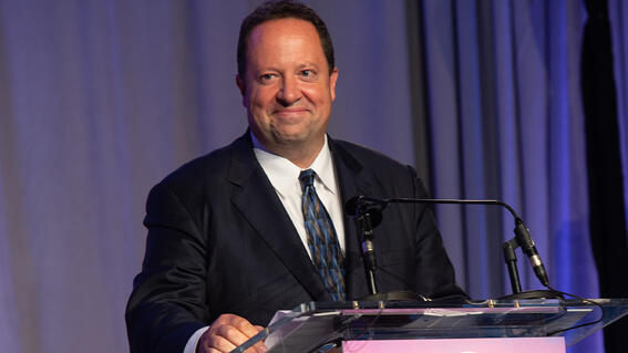 Peter Unanue, Executive Vice President of Goya Foods, Inc., accepts the Corporation of the Year Award on the company’s behalf