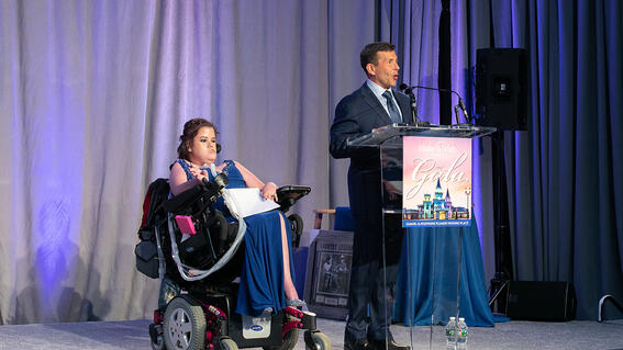 John Crowley, Chairman of the Board & CEO of Amicus Therapeutics, Chairman of the Board for Make-A-Wish America 2014-2016 and Wish Dad, with his daughter Megan Crowley