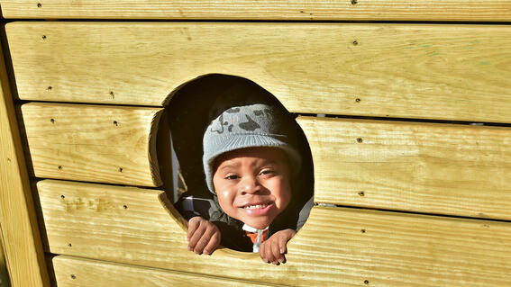 Dontea takes a peek from the porthole.
