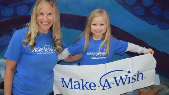 Denise with wish kid