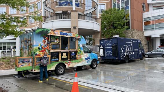 Izzy's food trucks at the party 