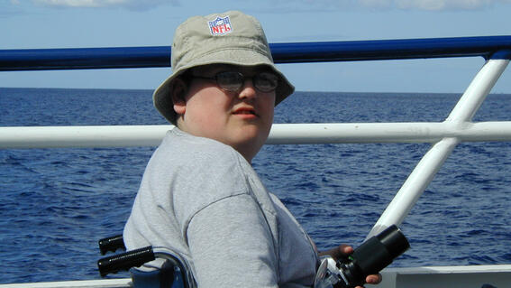 Ricky on boat