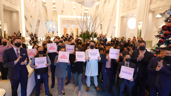 Crowd Gathers for Harli at Resorts World