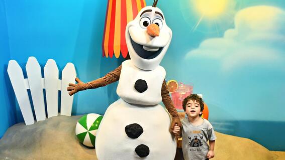 Elliott with Olaf