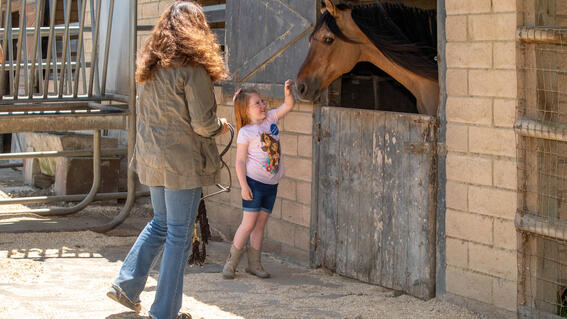 McKenzie with horse