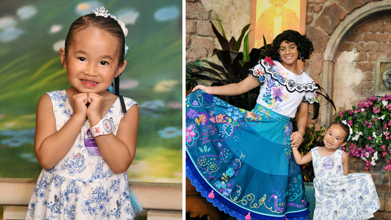 Riley at Disney World on her wish trip 