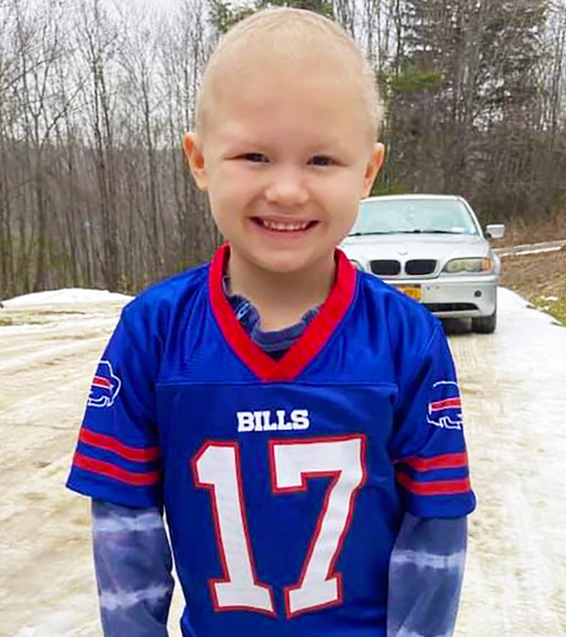 Wish Kid Heath in Bills' Jersey