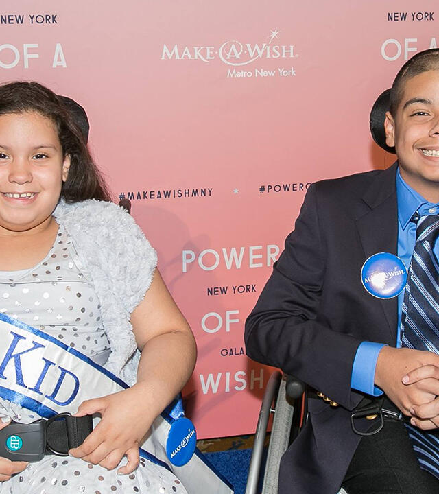 Wish Kids Paul and Adryanna at Gala