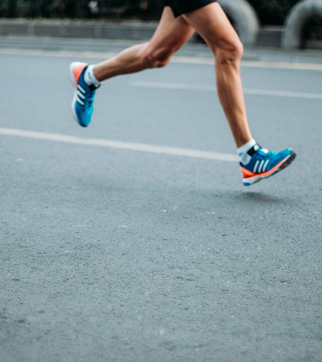 Runner on city street