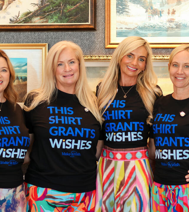 From left: Wish Ball 2025 Co-chairs Teri Pierce, Chrissy Butz,  Dena Zell, and Keli Nichols