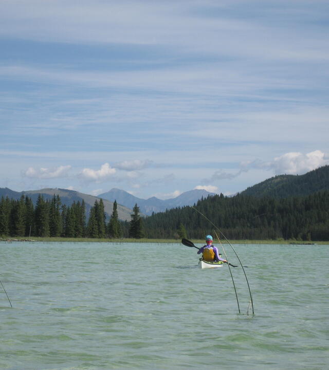 Lenka in her kayak