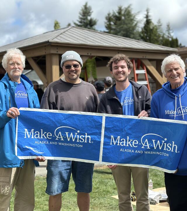 Volunteers Ken, Lou, Ty and Loni on a wish