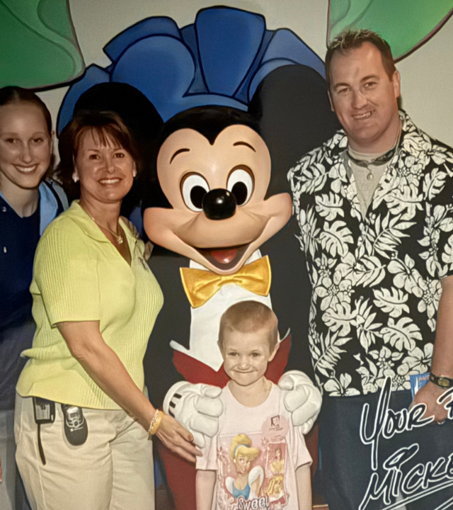 Aubrey and her family at Disney