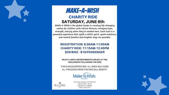 Image shows a flier for Charity Ride