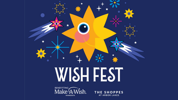 Wish Fest logo with shooting stars and flowers