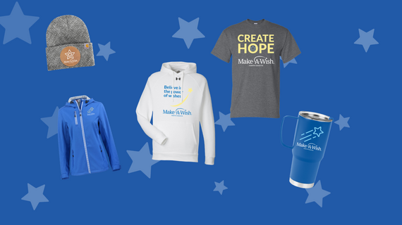 Image of Make-A-Wish North Dakota shirts, jackets, and other branded merchandise