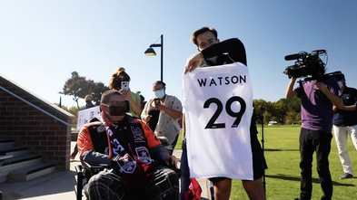 Michael with Sac Republic Player
