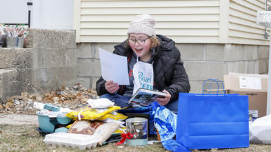 Kayleigh receives baking items on her wish day 