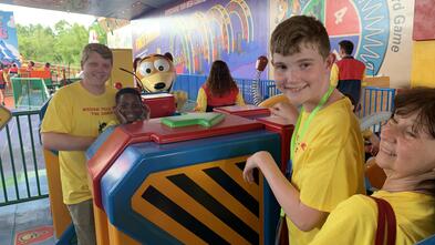 Wish Alumni Edward and his family on the Seuss Train ride