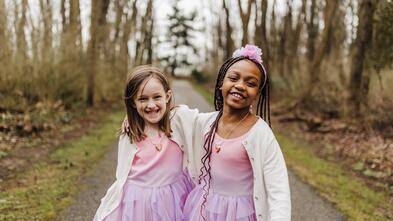wish kid Lynetta with best friend Lila