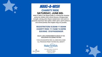 Image shows a flier for Charity Ride