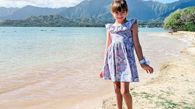 Wish kid Lillian on her wish trip to Hawaii