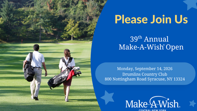 Syracuse Golf Invitation Postcard blue with photo of golfers