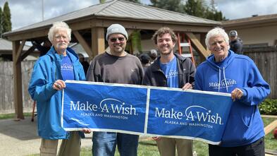 Volunteers Ken, Lou, Ty and Loni on a wish