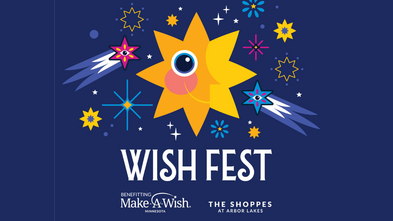 Wish Fest logo with shooting stars and flowers