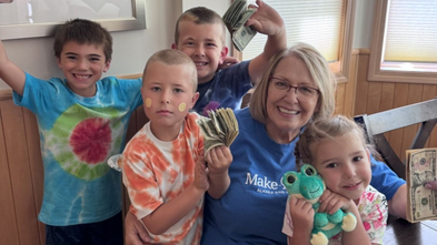 Vickie and her grandkids