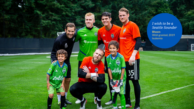 Wish Kid Bheem with a Seattle Sounders Jersey