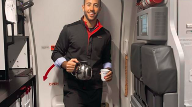 Matt on a Southwest Airlines flight.