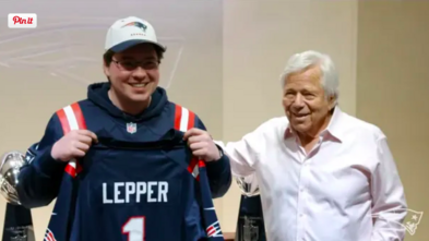 Ben Lepper with Robert Kraft.