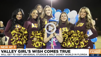 Make-A-Wish Arizona grants 9-year-old girl's wish to visit Universal Studios