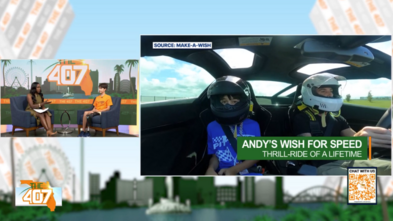  Andy, was granted a very special wish to ride in a McLaren, and to attend a Formula 1 race in Texas.