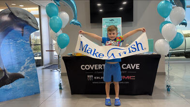 Wish Kid Hunter wish to go to Discovery Cove