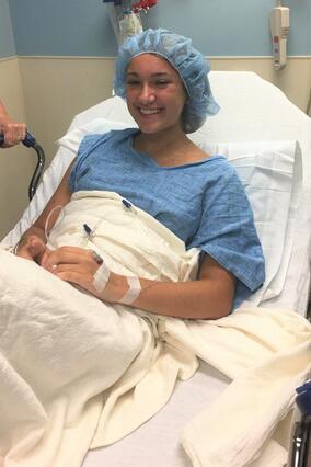 Wish Kid Jenna in Hospital