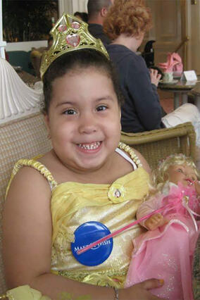 Wish Kid Adryana Dressed as Princess 