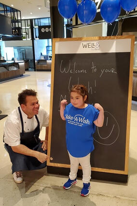 Chef Harold Moore and Wish Kid Meylin