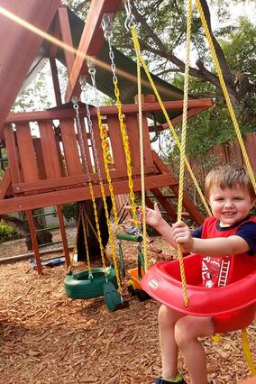 Blaize on swing