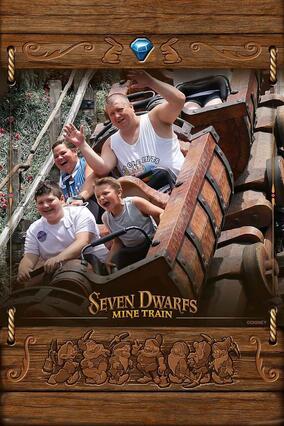 Jaxon and his family on a roller coaster at Disney World