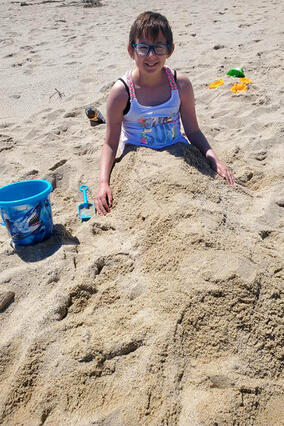 Wish Kid Skyla on Beach 