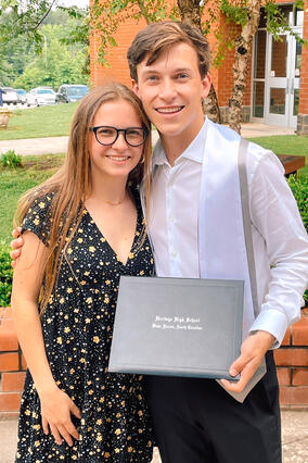 Jackson today at high school graduation.