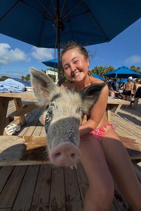 Addy pig selfie