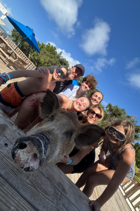 Addison and her family on her wish