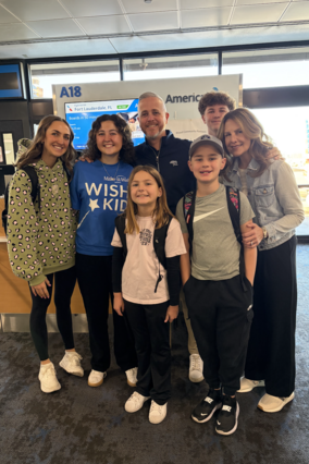 Addison and family at the airport