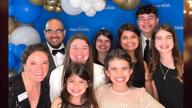 CEO Sara with a wish family at Riverbend Gala