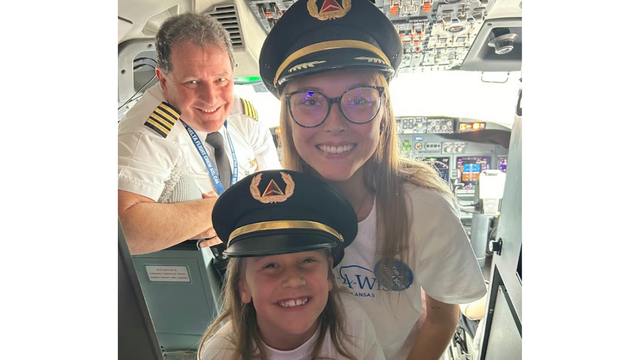 Josie and Sister on Airplane